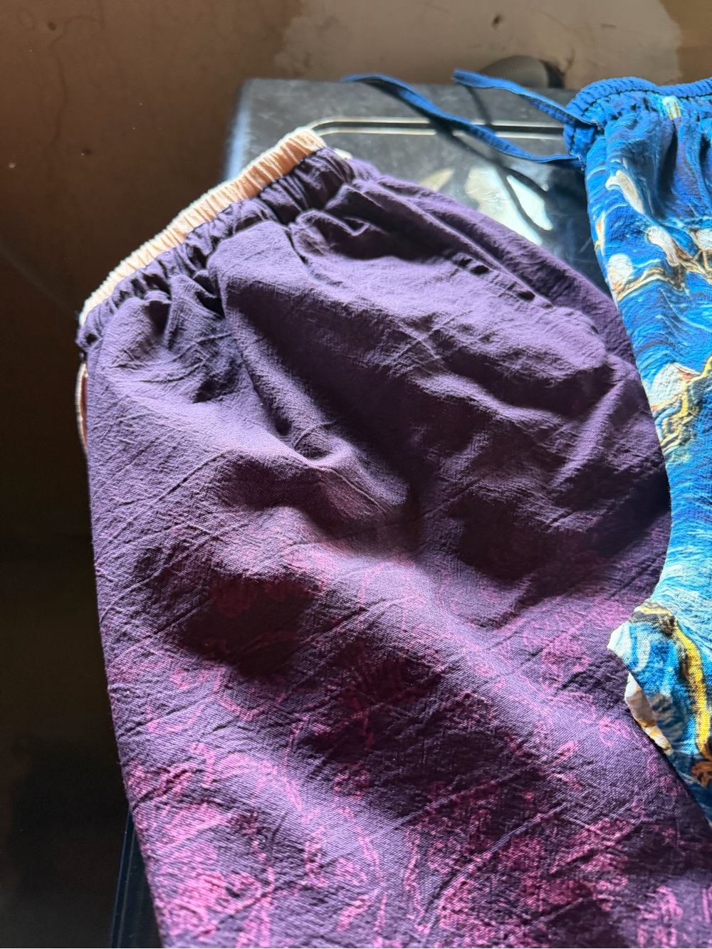 All 3 pair for 65$ Ladies Green Floral Elastic Waist Harem Pants new never worn - Picture 5 of 6